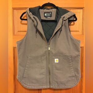 Carhartt Women’s Insulated Hooded Vest Small Relaxed Fit EUC